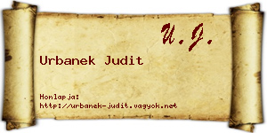 Urbanek Judit névjegykártya